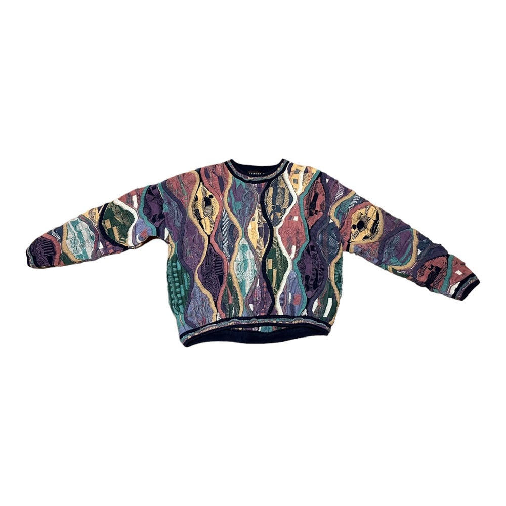 Tundra Coogi Style Vintage Pastel Sweater